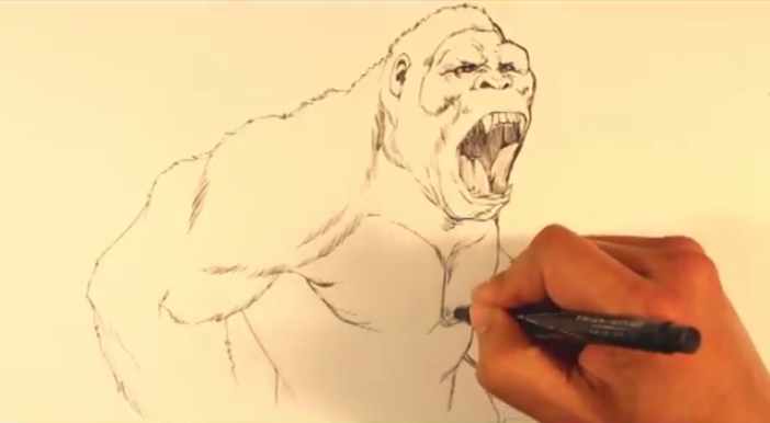 King Kong Drawing Uncut With Commentary Easy Things To Draw